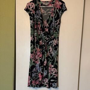 Tommy Bahama Black Floral Midi Dress